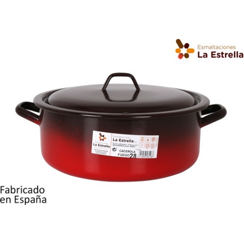 Enamel Casserole with Lid 28cm - 6.3L