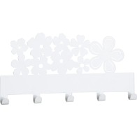 Coat Rack with 5 Hooks White
