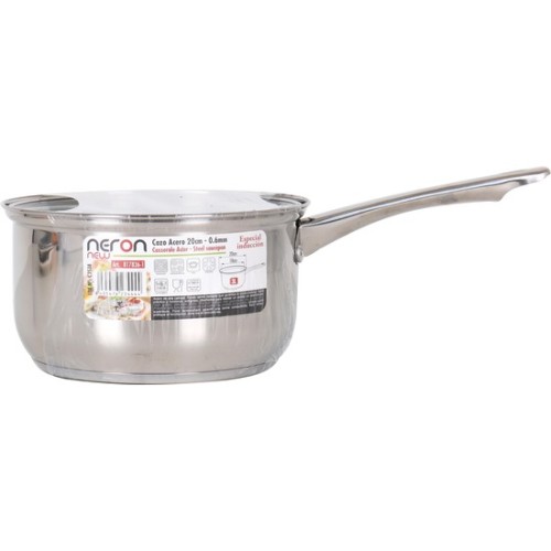 Cazo 18cm Acero Inducción Con Tapa