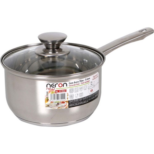 Cazo 18cm Acero Inducción Con Tapa