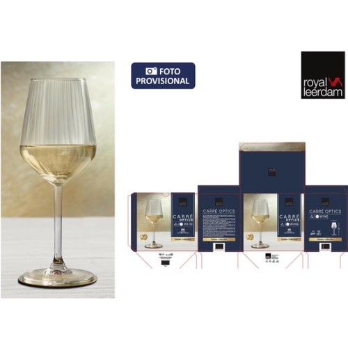 Set 6 Copas Vino 38.5cl Carre Optics