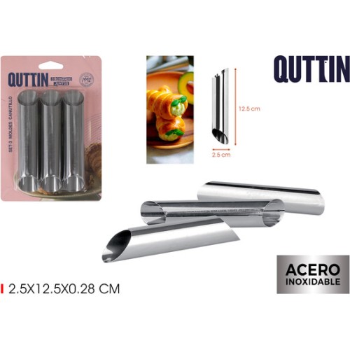 Set de 3 Moldes Canutillo Acero Quttin
