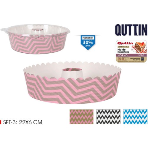 Set of 3 Savarin Baking Molds Durable Quality