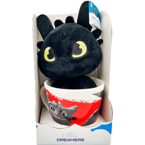 Toothless Plush and Mug Set 18cm How to Train Your Dragon