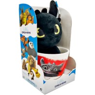 Taza + Peluche Toothless 18cm Cómo Entrenar a Tu Dragón