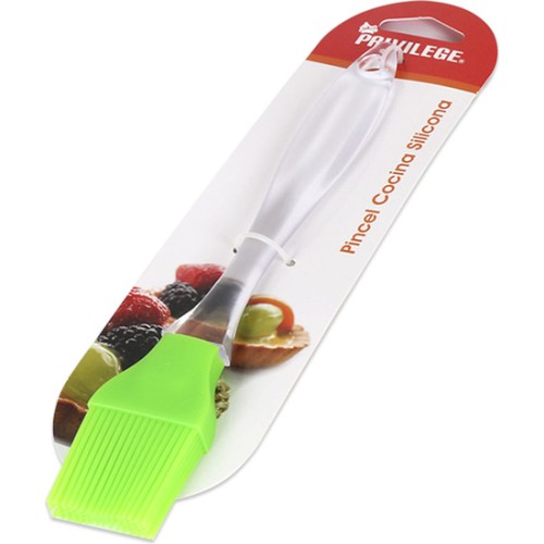 Pincel Silicona Mango Clear 22cm Privilege
