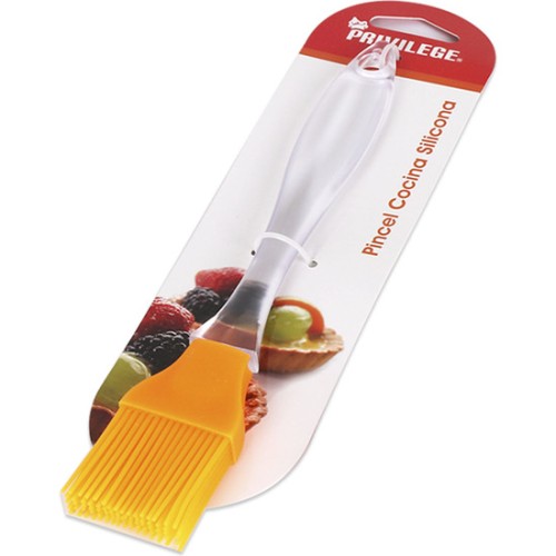 Pincel Silicona Mango Clear 22cm Privilege