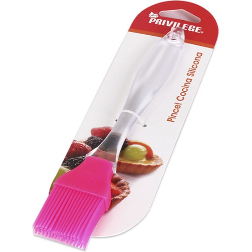 Pincel Silicona Mango Clear 22cm Privilege