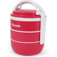 Set of 3 Stackable Thermo Food Containers in Assorted Colors