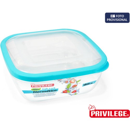 1600ml Softlock Hermetic Square Container