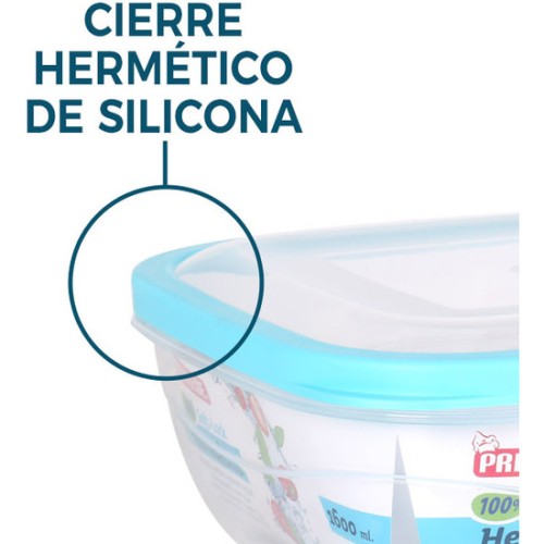 1600ml Softlock Hermetic Square Container