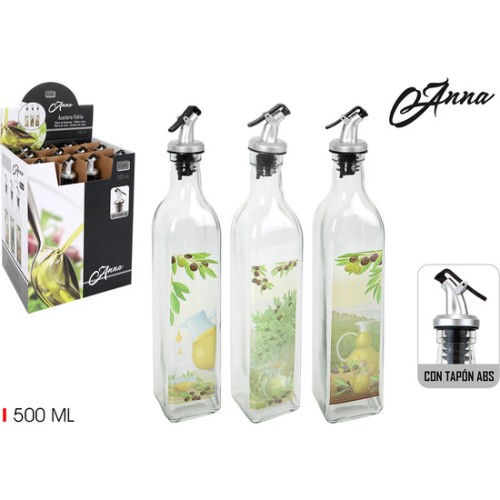 500ml Glass Olive Oil Bottle with Cap