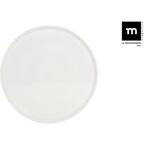 33cm Bari Ivory Gloss Pizza Plate