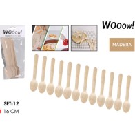 Set of 12 Disposable Wooden Spoons