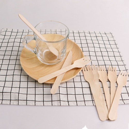 Set of 12 Disposable Wooden Spoons