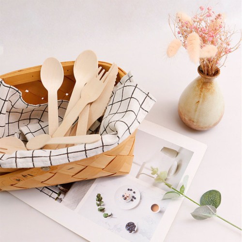 Set of 12 Disposable Wooden Spoons