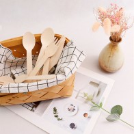 Set of 12 Disposable Wooden Spoons
