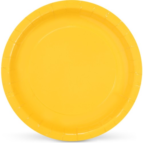 Set de 10 Platos de Cartón Amarillos Soja20 Algon
