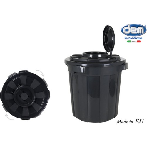 Cubo Basura 50L Con Tapa y Anclaje Hop