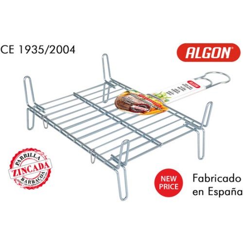 Parrilla Barbacoa Doble Zincada 25x30cm para Cocina Exterior