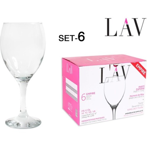 Set of 6 Empire Water Goblets 340cc