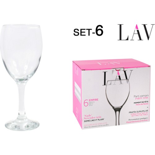 Set of 6 Grand Wine Glasses 590cc