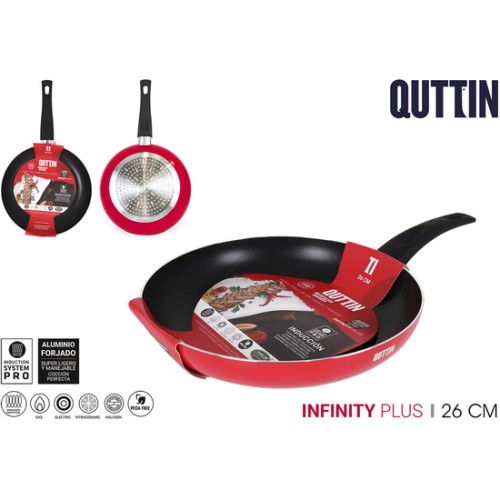 26cm Red Soft Frying Pan T.Infinity Pl Quttin