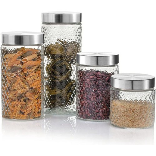830ml Glass Jar with Steel Lid Relief Anna