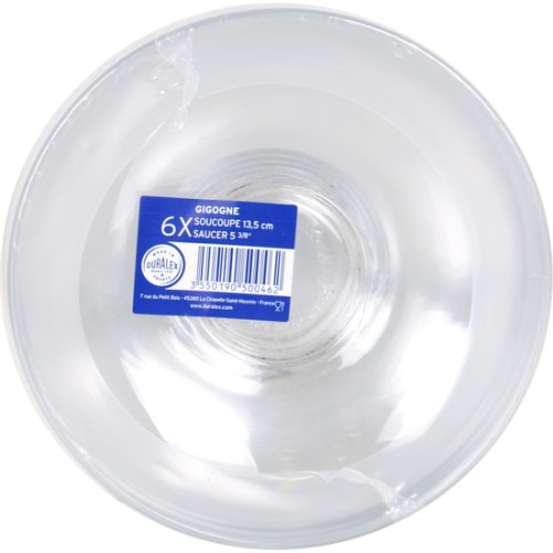 Set of 6 Transparent Plates 134cm Gigogne