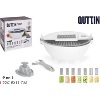 Cortador de Verduras 9 en 1 con Escurridor por Quttin