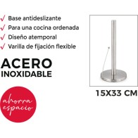 Portarrollo cocina acero