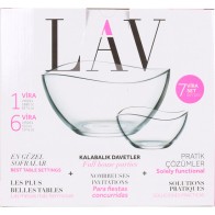Set of 7 Salad Bowl 21cm and 6 Bowls 12cm Vira