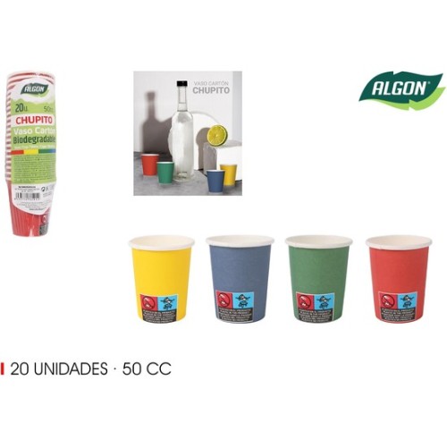 Set of 20 50cc Algon Disposable Shot Glasses