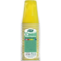Set-25 Vaso Bicolor Limon-bl 250 Algon Cristalería Divertida para Fiesta