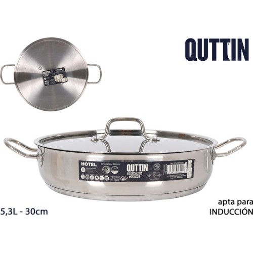 Cacerola Baja con Tapa 30cm - Ideal para Cocinar