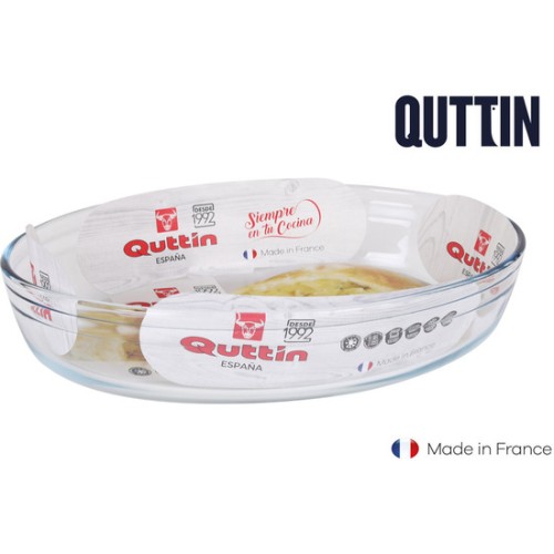 Oval Glass Dish 30x21cm 2.2L Quttin