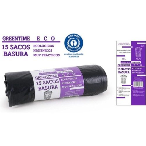 15 Eco-Friendly Trash Bags 70x75-g110-50L