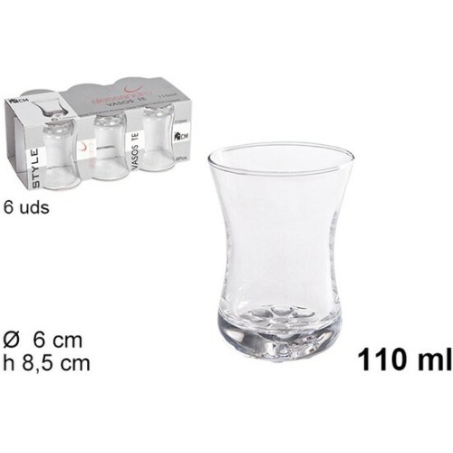 Pack of 6 Teacups 110ml