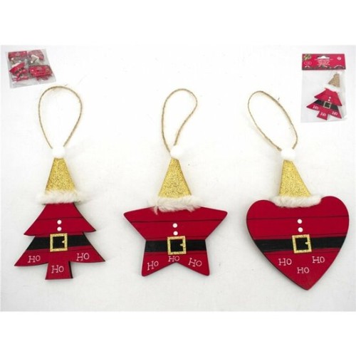 Hanging Decoration with Hat and Belt 11cm 3pcs