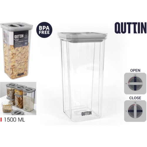 1500ml Hermetic PET Jar - Quttin