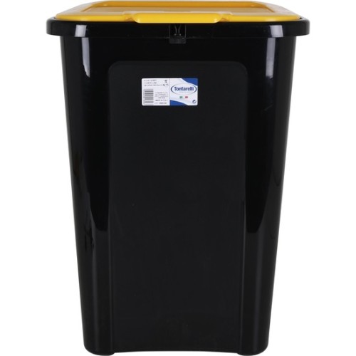 Coverline 44L Trash Can Black/Yellow Lid for Waste Management