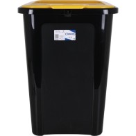 Coverline 44L Trash Can Black/Yellow Lid for Waste Management