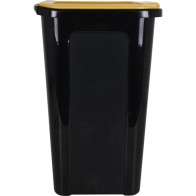 Coverline 44L Trash Can Black/Yellow Lid for Waste Management