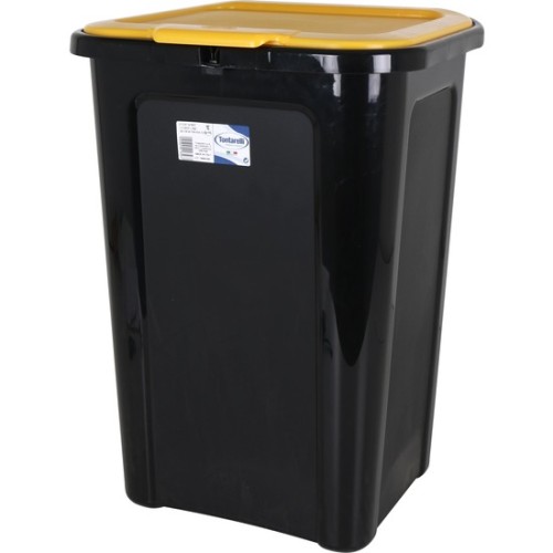 Coverline 44L Trash Can Black/Yellow Lid for Waste Management