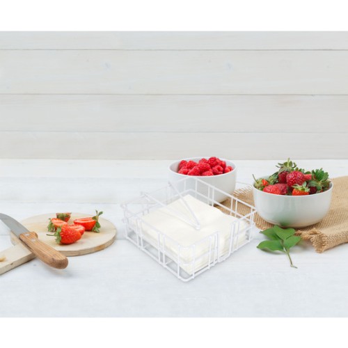 White Kitchen Napkin Holder Confortime