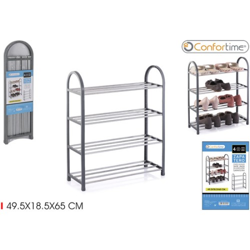 Zapatero Met/pla. 49.5x18.5x65cm Confortime