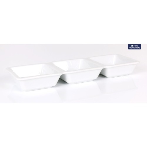 Bol Triple Blanco Juego de Servicio Elegante