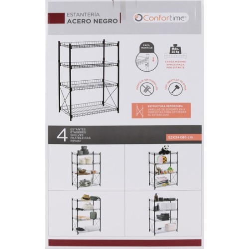 4-Tier Metal Shelf 52x34x86cm