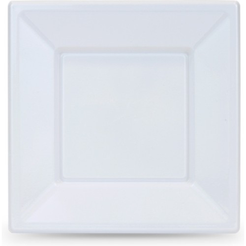 Set de 6 Platos Cuadrados de Plástico Premium 18 cm Algon