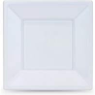 Set de 6 Platos Cuadrados de Plástico Premium 18 cm Algon
